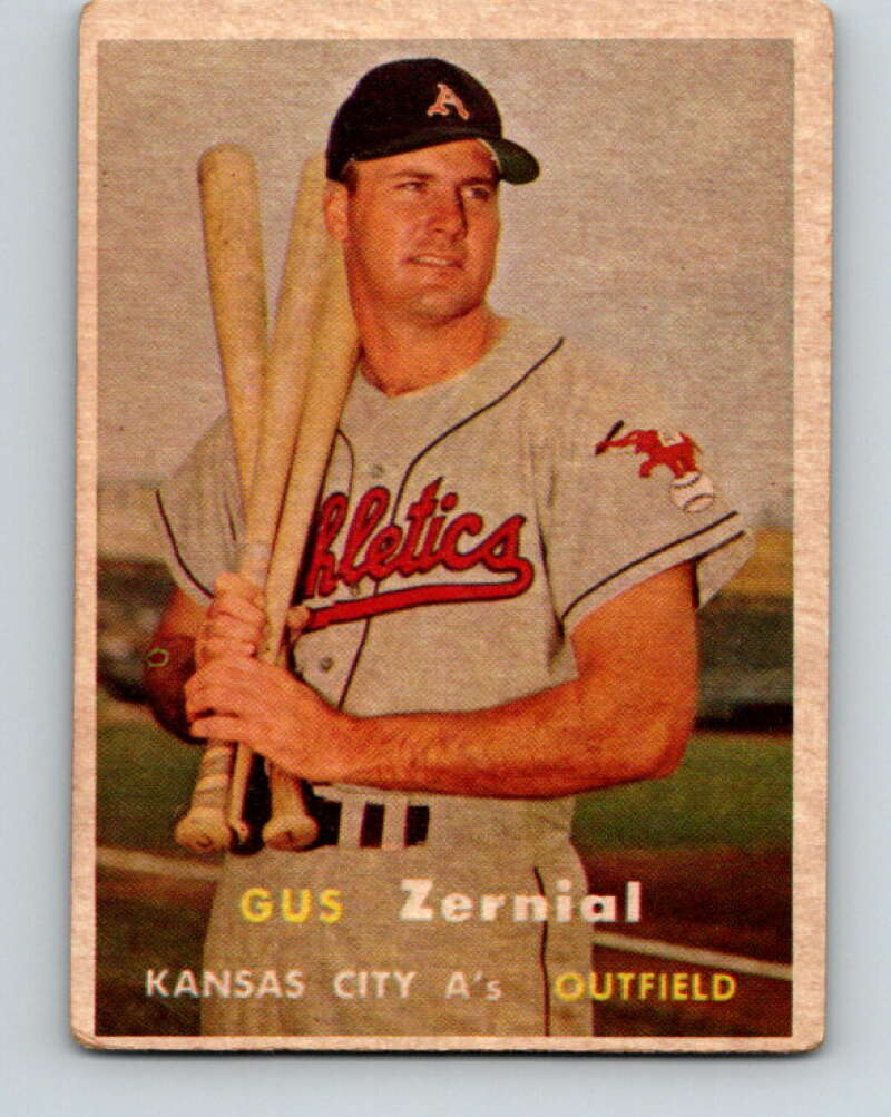 1957 Topps MLB #253 Gus Zernial Kansas City Athletics V10393