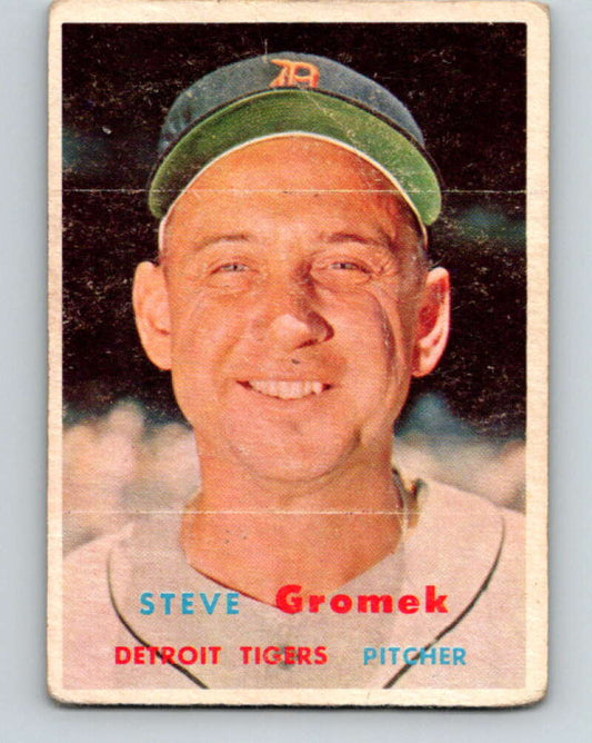 1957 Topps MLB #258 Steve Gromek  Detroit Tigers  V10395