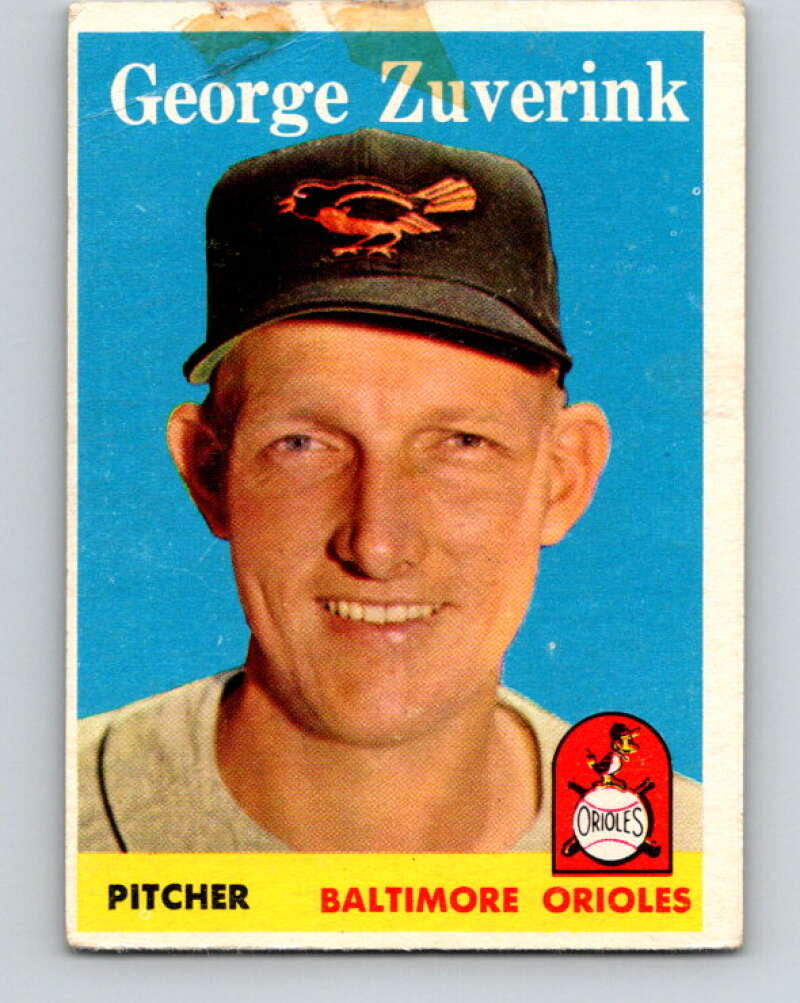 1958 Topps MLB #6 George Zuverink Baltimore Orioles� V10401