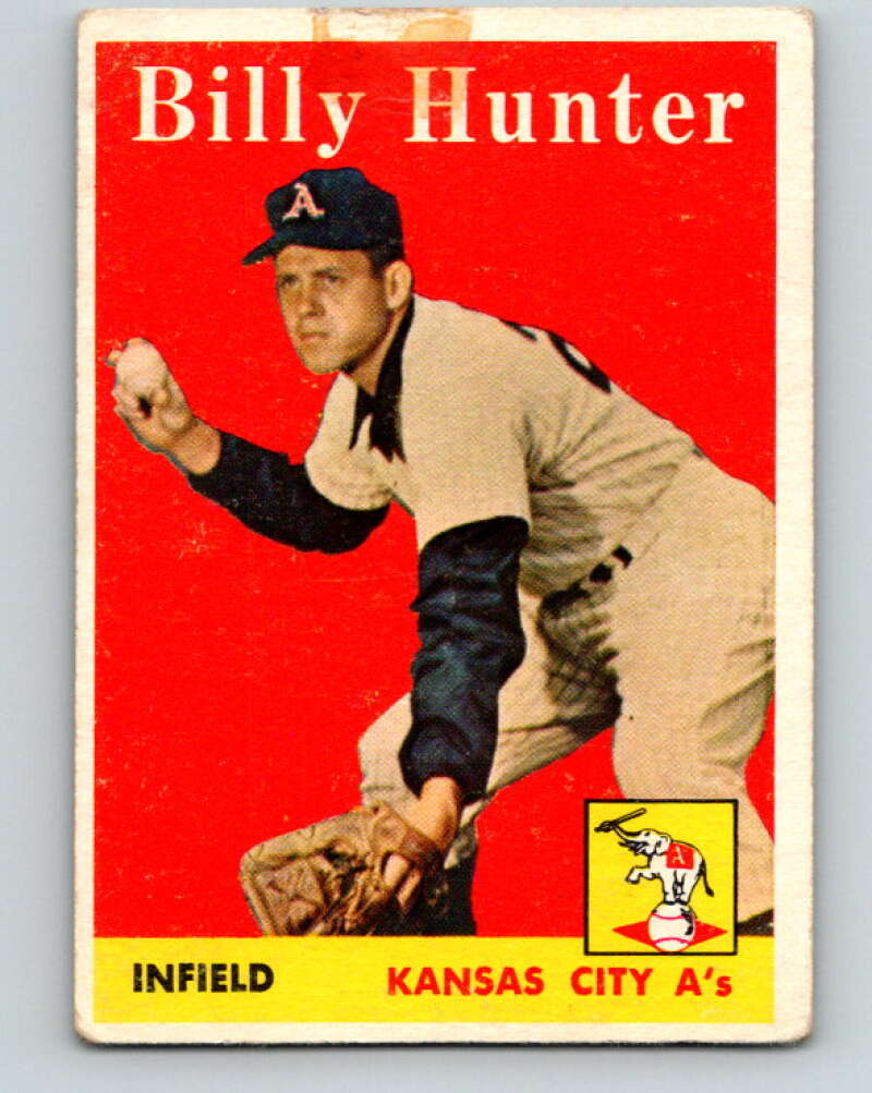 1958 Topps MLB #98 Billy Hunter Kansas City Athletics� V10434