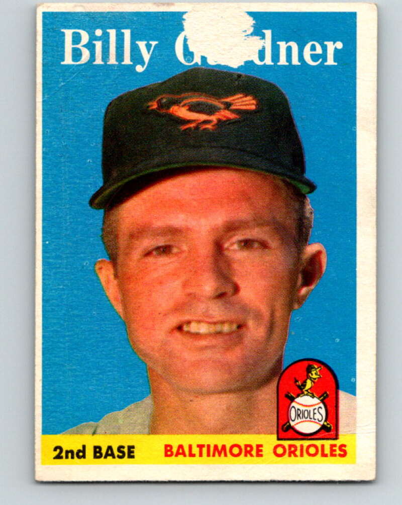 1958 Topps MLB #105 Billy Gardner UER Baltimore Orioles� V10437