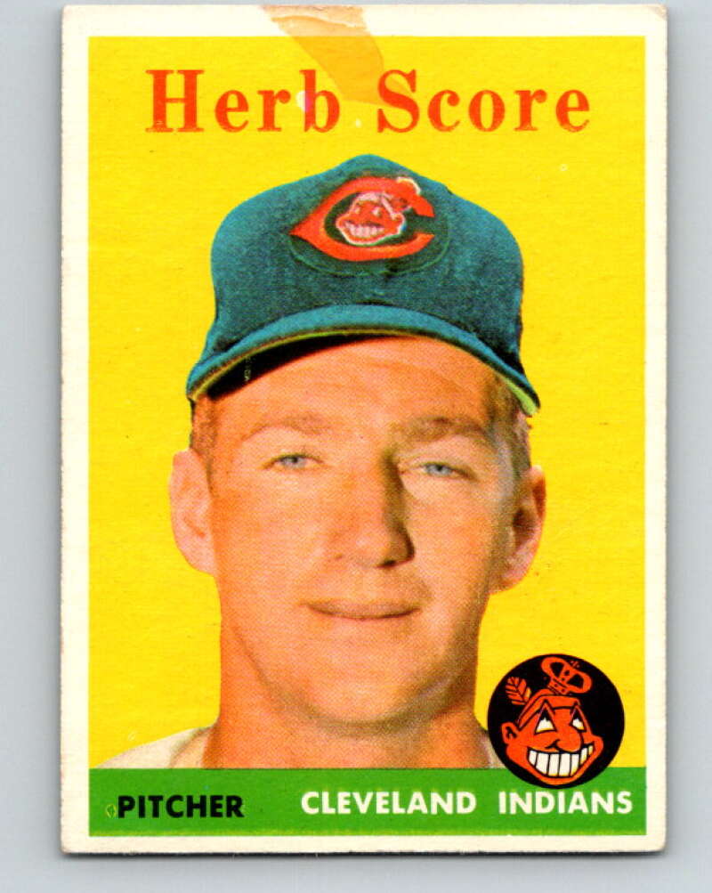 1958 Topps MLB #352 Herb Score Cleveland Indians� V10443