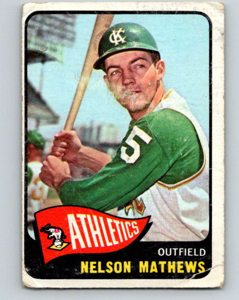 1965 Topps MLB #87 Nelson Matthews Kansas City Athletics� V10507
