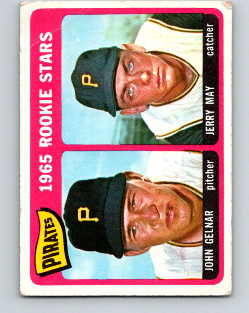 1965 Topps MLB #143 Pirates Rookies Gelnar/JMay RC V10528