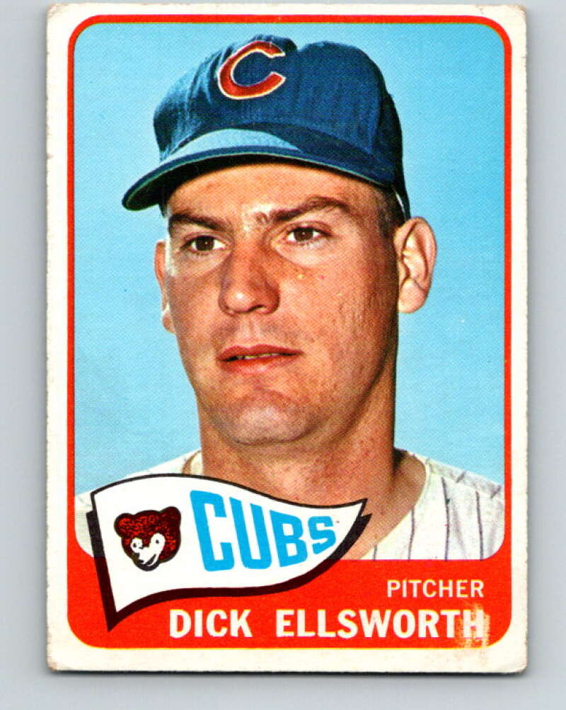 1965 Topps MLB #165 Dick Ellsworth Chicago Cubs� V10535