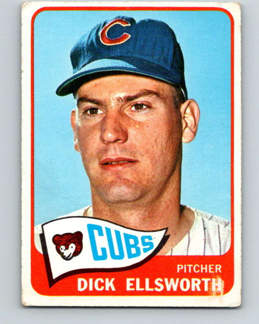 1965 Topps MLB #165 Dick Ellsworth  Chicago Cubs� V10535