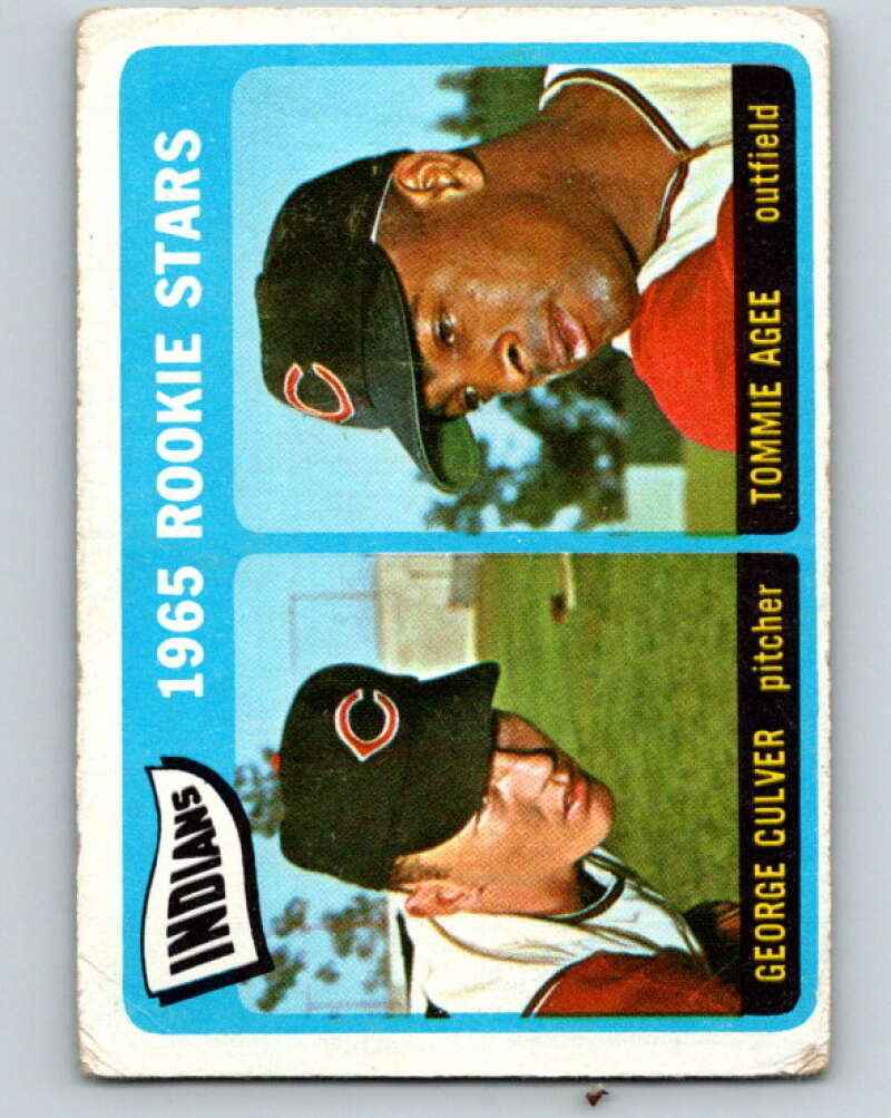 1965 Topps MLB #166 Culver/Agee Indians Rookies V10537