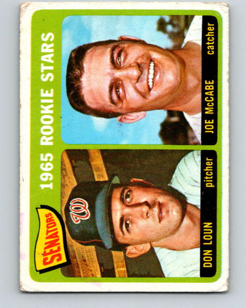 1965 Topps MLB #181 Loun/McCabe Senators Rookies V10543