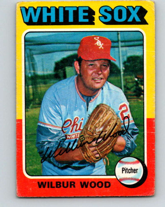 1975 O-Pee-Chee MLB #110 Wilbur Wood  Chicago White Sox  V10573