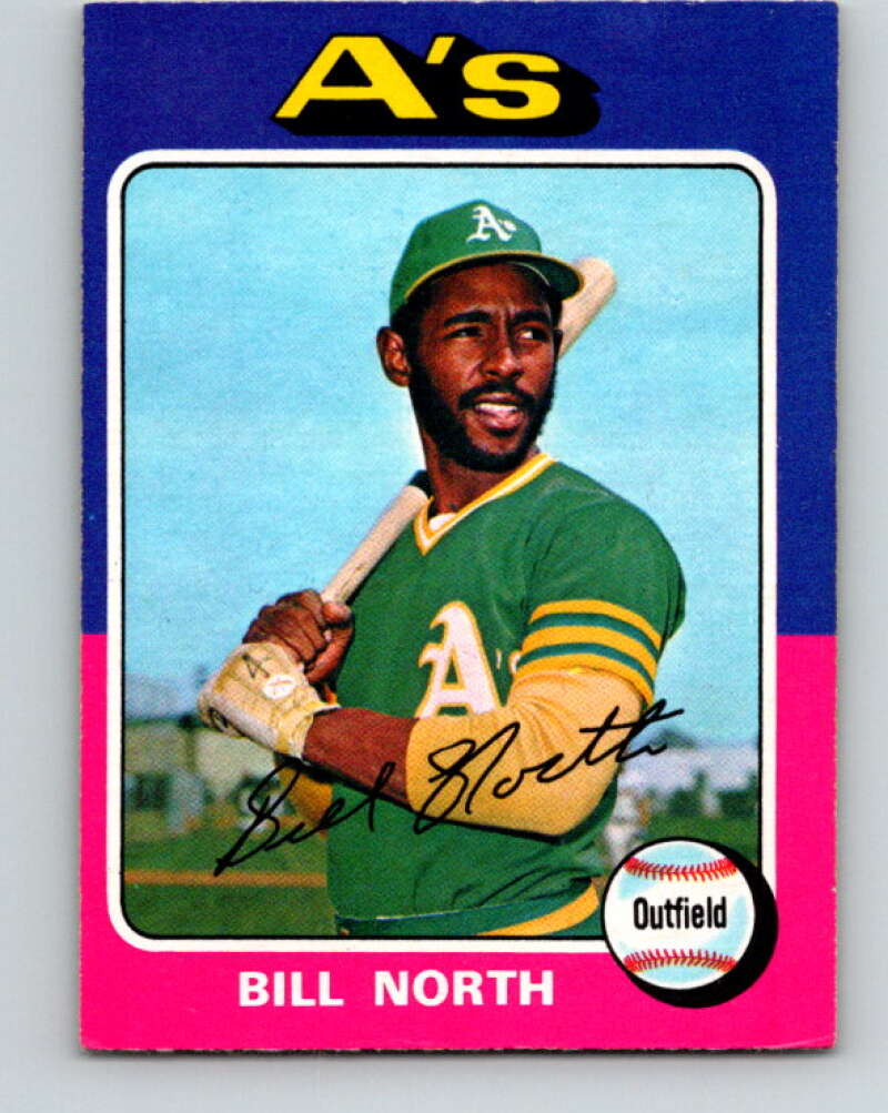 1975 O-Pee-Chee MLB #121 Bill North Oakland Athletics V10576