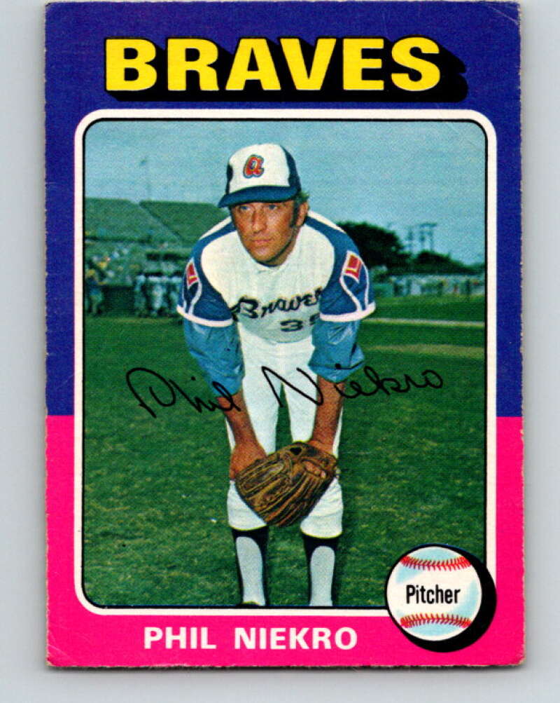 1975 O-Pee-Chee MLB #130 Phil Niekro Atlanta Braves V10577