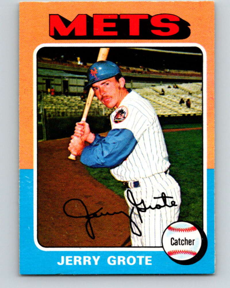 1975 O-Pee-Chee MLB #158 Jerry Grote New York Mets V10584