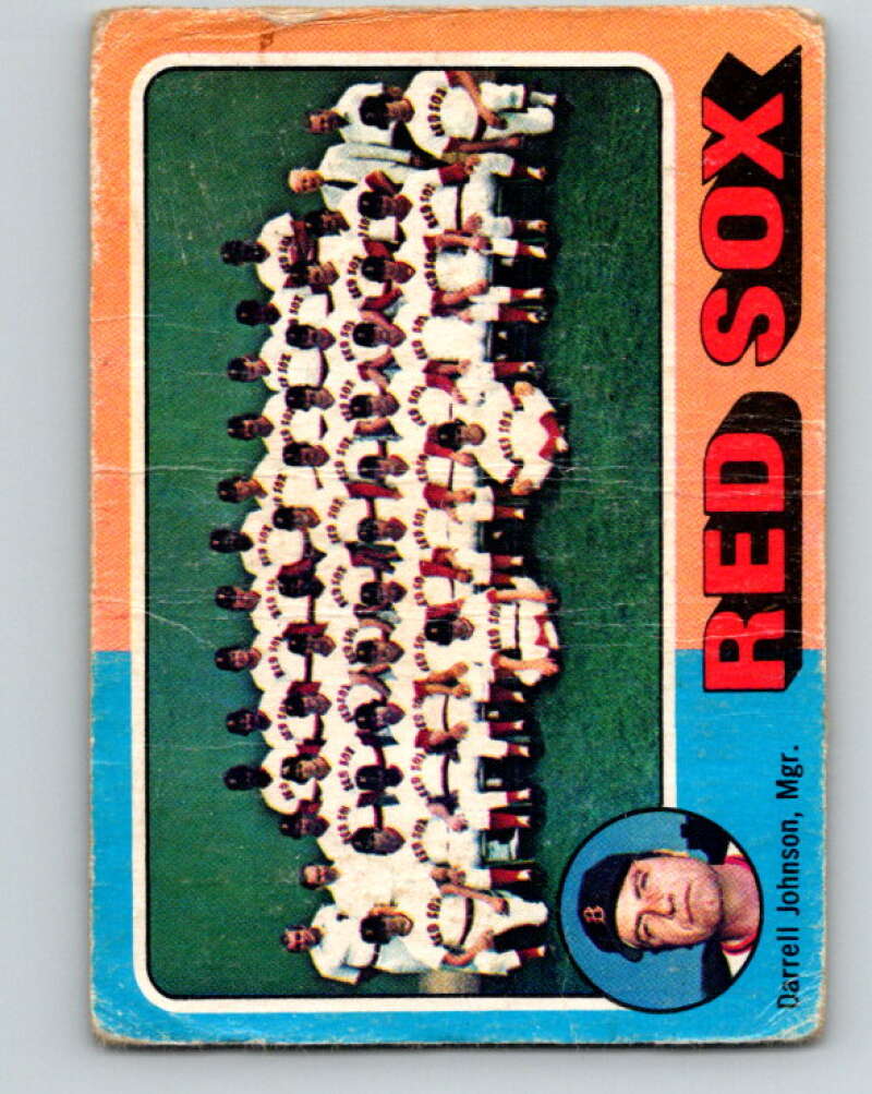 1975 O-Pee-Chee MLB #172 Red Sox Team/Darrell Johnson MG V10589