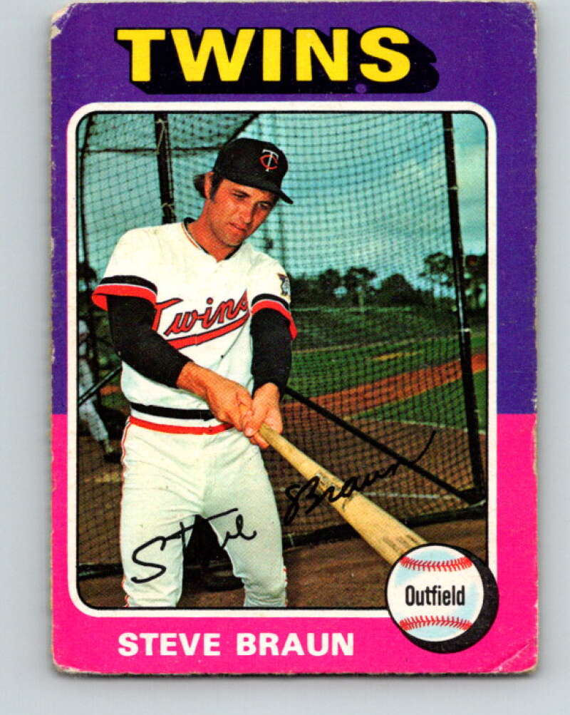 1975 O-Pee-Chee MLB #273 Steve Braun Minnesota Twins V10604