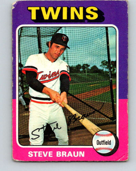 1975 O-Pee-Chee MLB #273 Steve Braun  Minnesota Twins  V10604