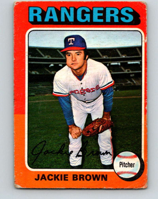 1975 O-Pee-Chee MLB #316 Jackie Brown  Texas Rangers  V10613
