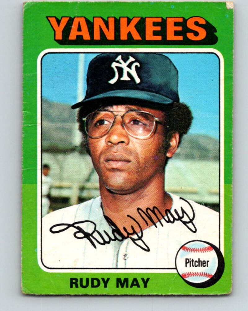 1975 O-Pee-Chee MLB #321 Rudy May New York Yankees V10617