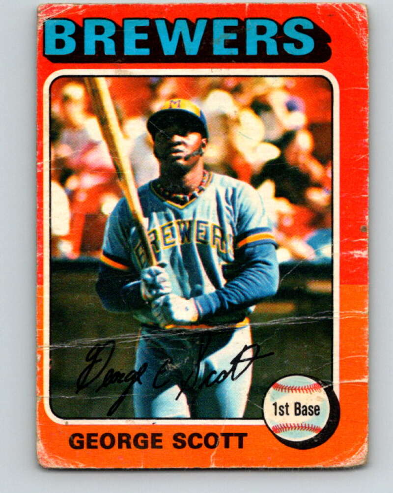 1975 O-Pee-Chee MLB #360 George Scott Milwaukee Brewers V10619