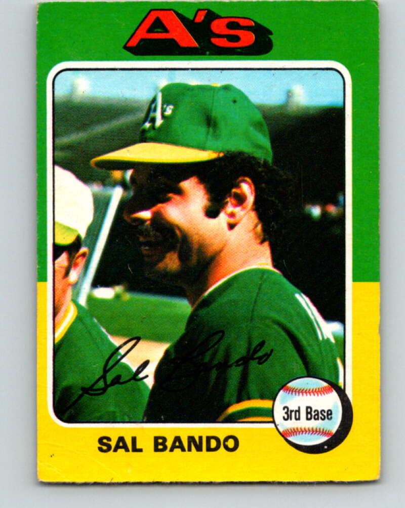 1975 O-Pee-Chee MLB #380 Sal Bando Oakland Athletics V10621