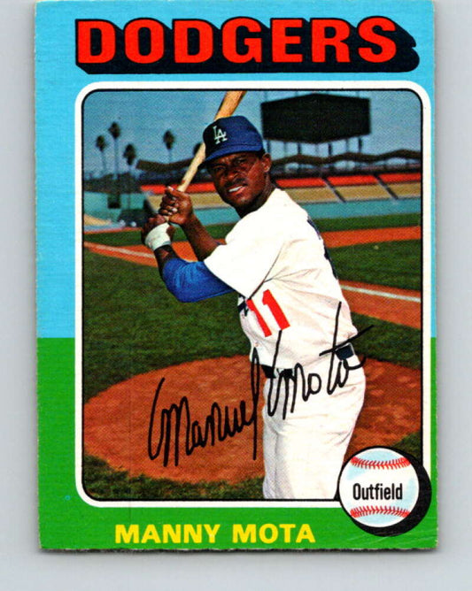 1975 O-Pee-Chee MLB #414 Manny Mota  Los Angeles Dodgers  V10625