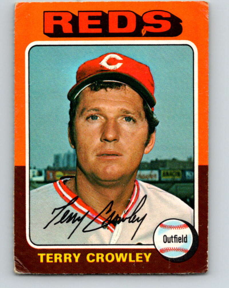 1975 O-Pee-Chee MLB #447 Terry Crowley Cincinnati Reds V10628