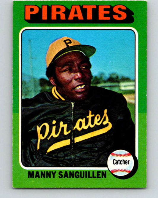 1975 O-Pee-Chee MLB #515 Manny Sanguillen  Pittsburgh Pirates  V10637