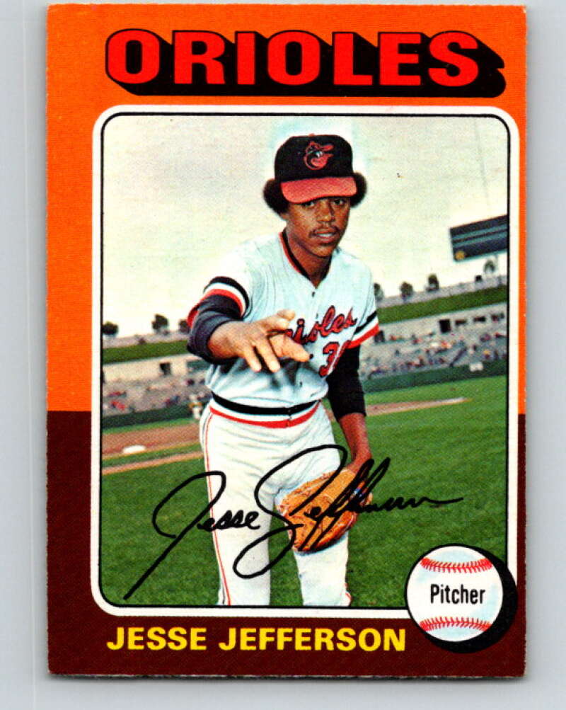 1975 O-Pee-Chee MLB #539 Jesse Jefferson Baltimore Orioles V10641