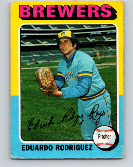 1975 O-Pee-Chee MLB #582 Eduardo Rodriguez  Milwaukee Brewers  V10649