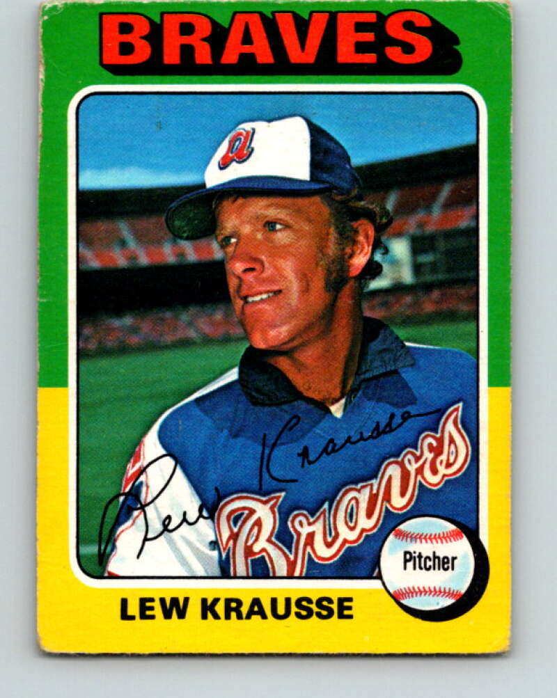 1975 O-Pee-Chee MLB #603 Lew Krausse Atlanta Braves V10653
