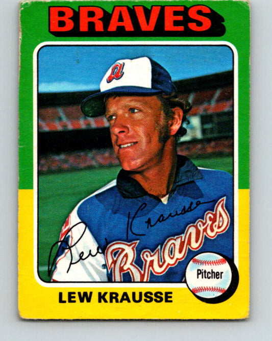 1975 O-Pee-Chee MLB #603 Lew Krausse  Atlanta Braves  V10653