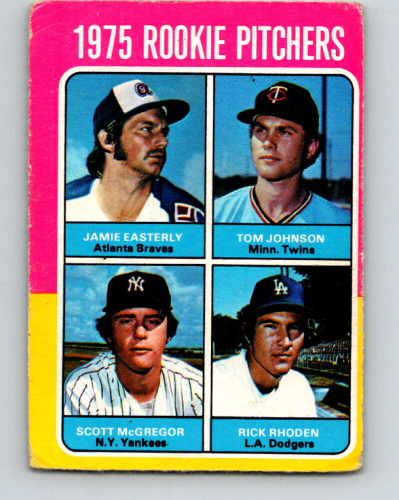 1975 O-Pee-Chee MLB #618 Easterly/Johnson/McGregor/Rhoden Rookie V10656