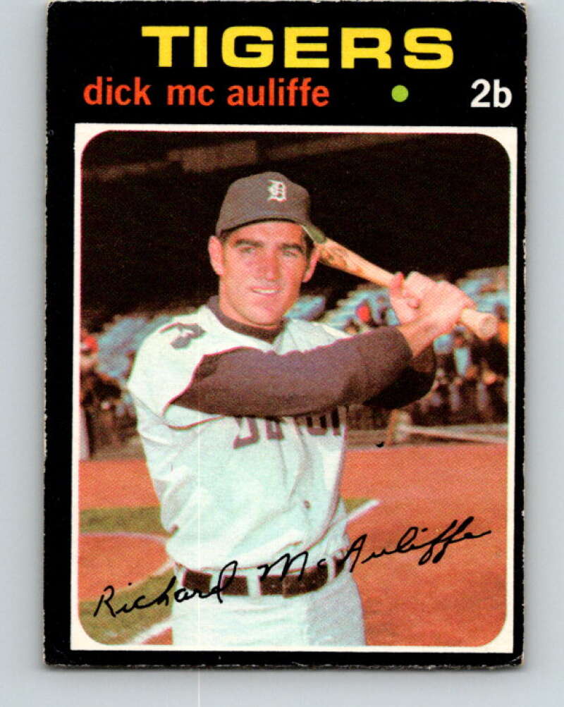 1971 O-Pee-Chee MLB #3 Dick McAuliffe� Detroit Tigers� V10679