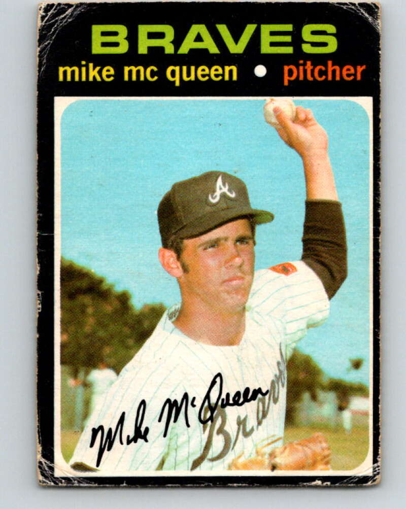 1971 O-Pee-Chee MLB #8 Mike McQueen� Atlanta Braves� V10687