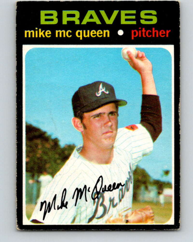 1971 O-Pee-Chee MLB #8 Mike McQueen� Atlanta Braves� V10688