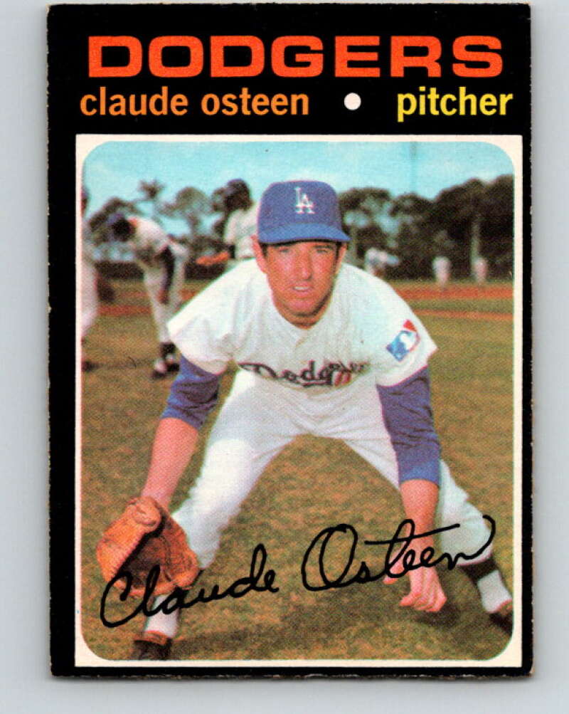 1971 O-Pee-Chee MLB #10 Claude Osteen� Los Angeles Dodgers� V10695