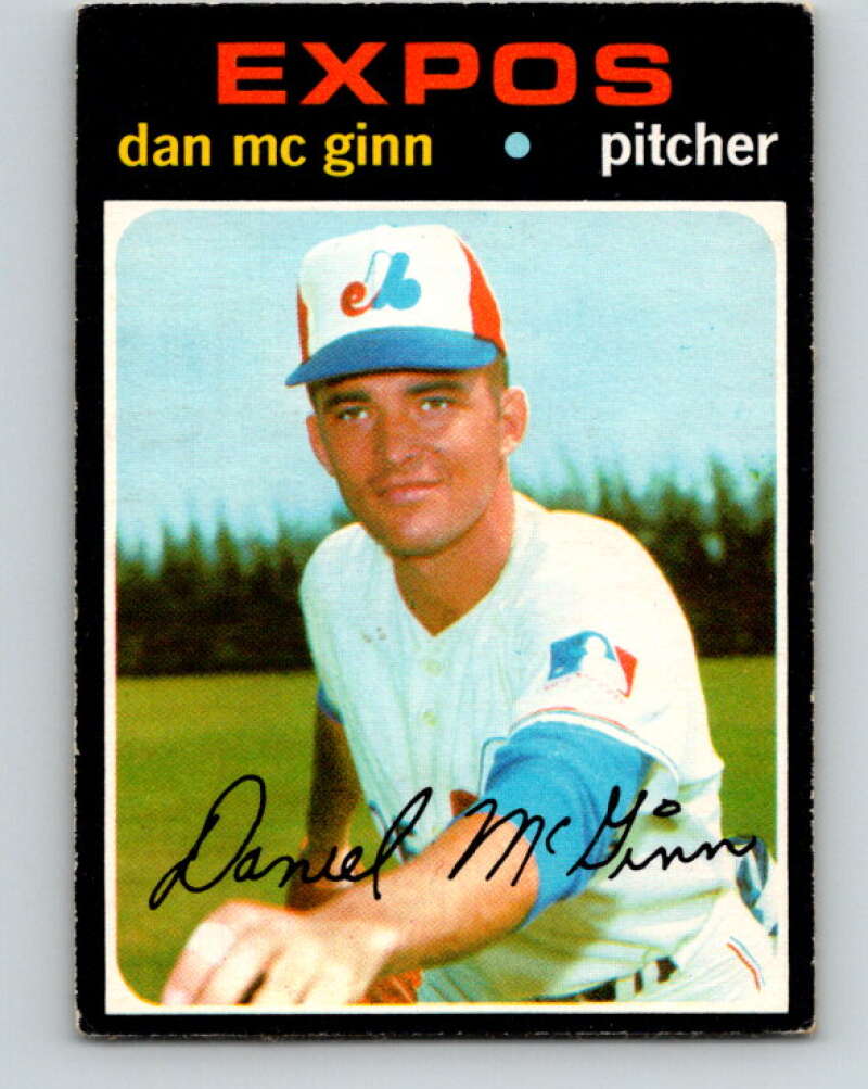 1971 O-Pee-Chee MLB #21 Dan McGinn� Montreal Expos� V10706