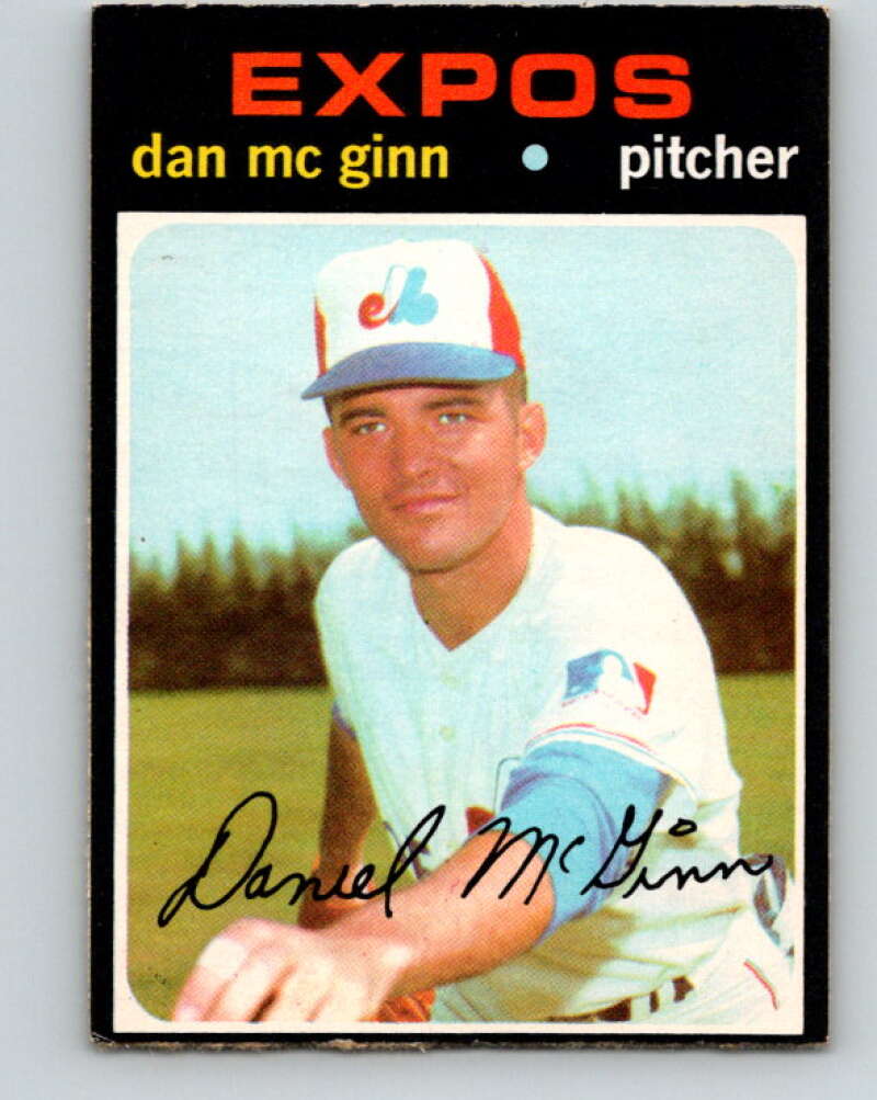 1971 O-Pee-Chee MLB #21 Dan McGinn� Montreal Expos� V10708