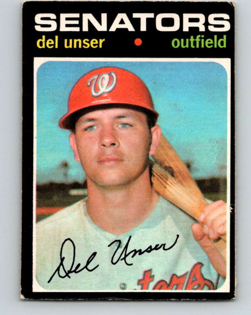 1971 O-Pee-Chee MLB #33 Del Unser� Washington Senators� V10724