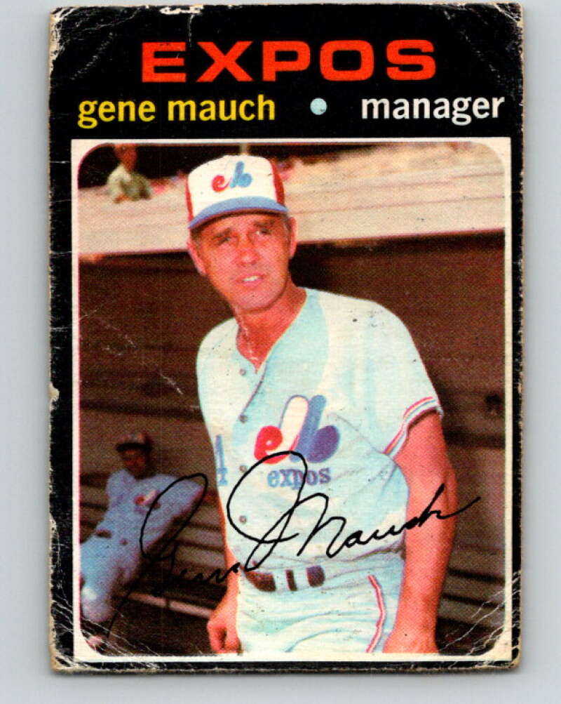 1971 O-Pee-Chee MLB #59 Gene Mauch� Montreal Expos� V10770