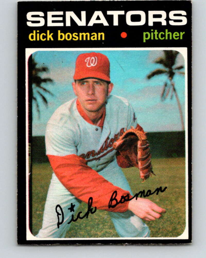 1971 O-Pee-Chee MLB #60 Dick Bosman� Washington Senators� V10774