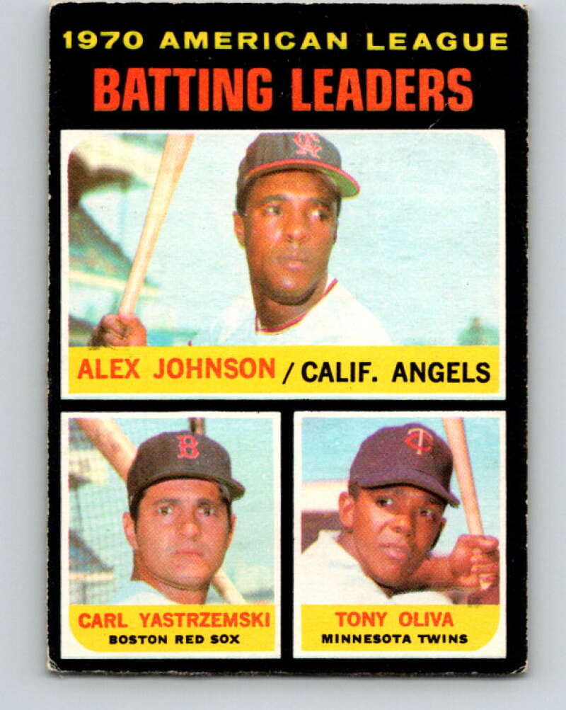 1971 O-Pee-Chee MLB #61 Johnson/Yastrzemski/Oliva� V10775