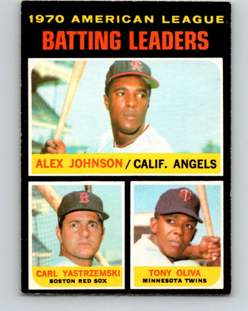1971 O-Pee-Chee MLB #61 Johnson/Yastrzemski/Oliva� V10777