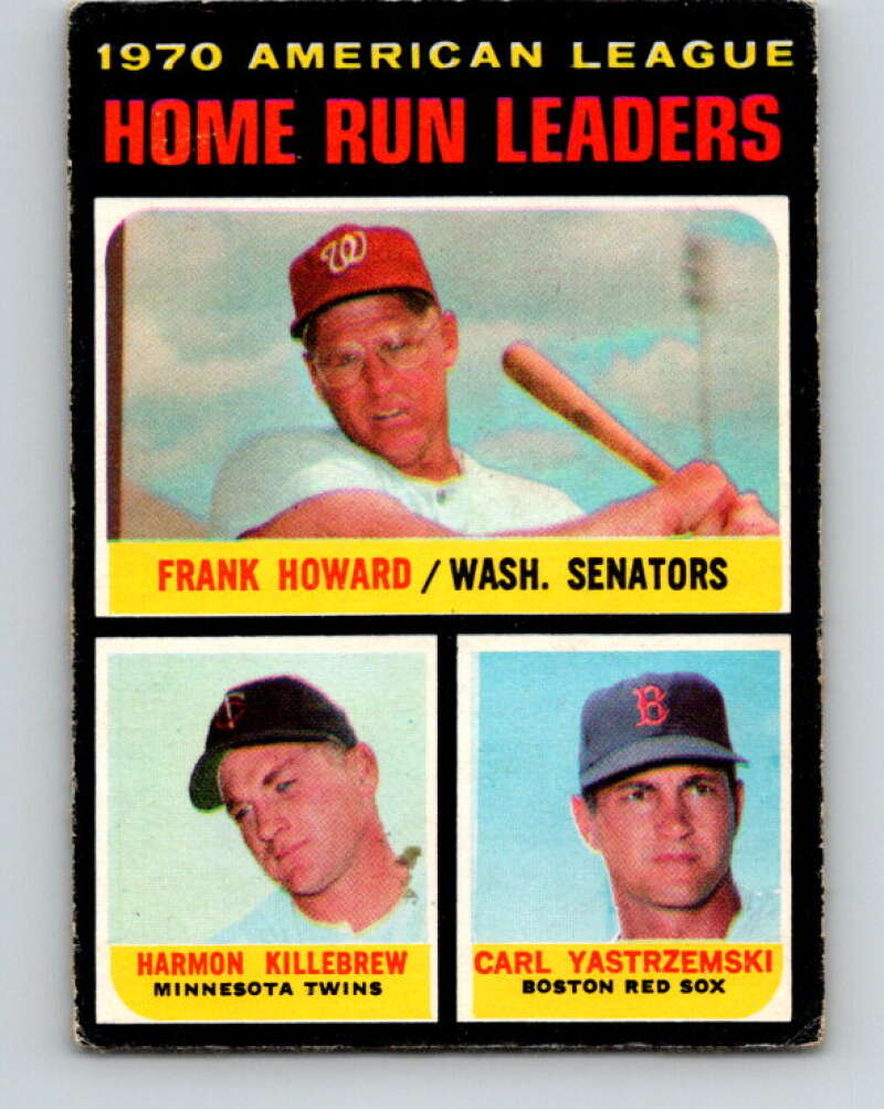 1971 O-Pee-Chee MLB #65 Howard/Killebrew/Yastrzemski� V10785