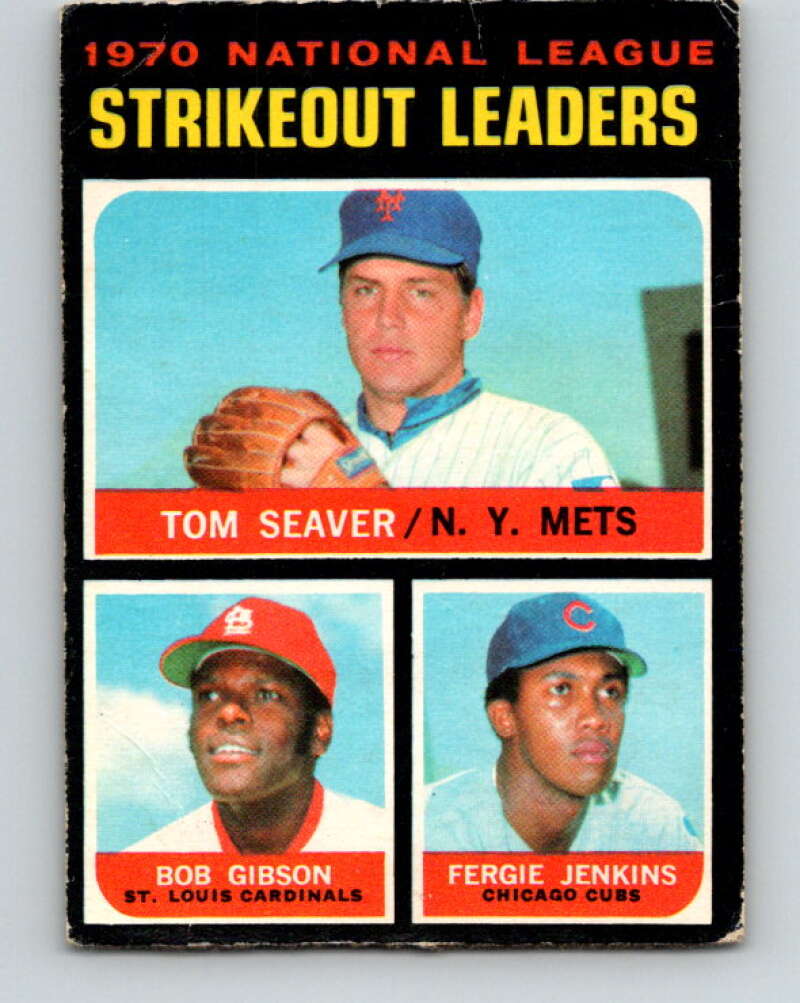 1971 O-Pee-Chee MLB #72 Seaver/Gibson/ Jenkins� V10796