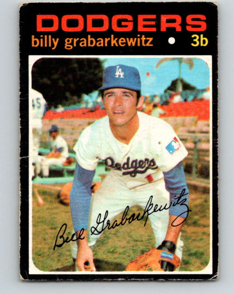 1971 O-Pee-Chee MLB #85 Billy Grabarkewitz� Los Angeles Dodgers� V10805