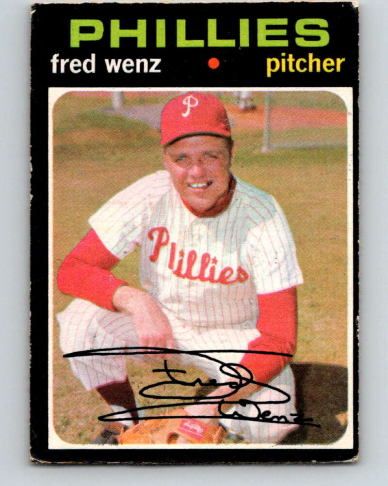 1971 O-Pee-Chee MLB #92 Fred Wenz� Philadelphia Phillies� V10815