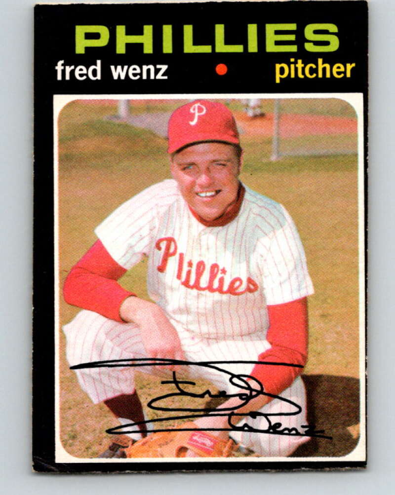 1971 O-Pee-Chee MLB #92 Fred Wenz� Philadelphia Phillies� V10816