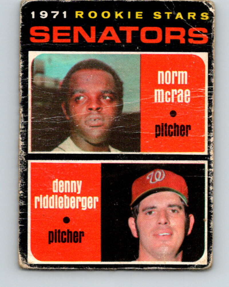 1971 O-Pee-Chee MLB #93 McRae/Riddleberger� RC Rookie� V10820
