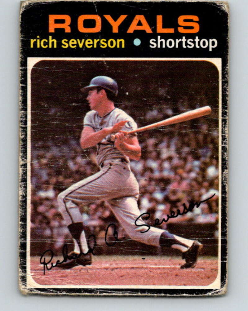 1971 O-Pee-Chee MLB #103 Rich Severson� RC Rookie Kansas City V10837
