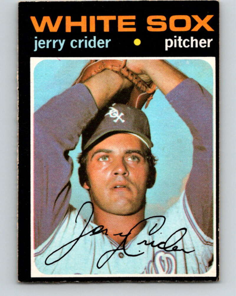 1971 O-Pee-Chee MLB #113 Jerry Crider� Chicago White Sox� V10849